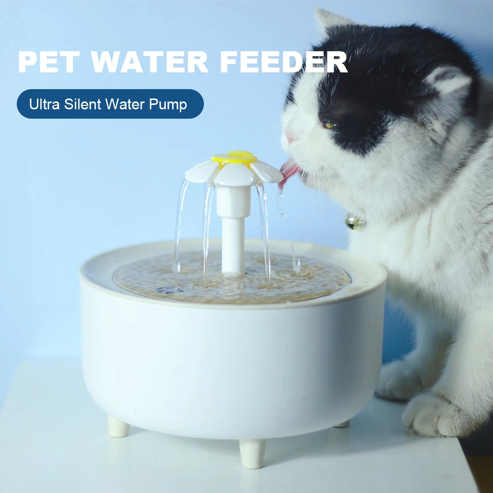 Quiet 1.2L Pet Water Fountain for Cats & Small Dogs