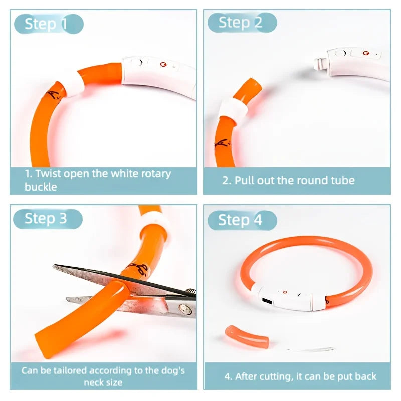 USB Rechargeable LED Safety Collar for Dogs