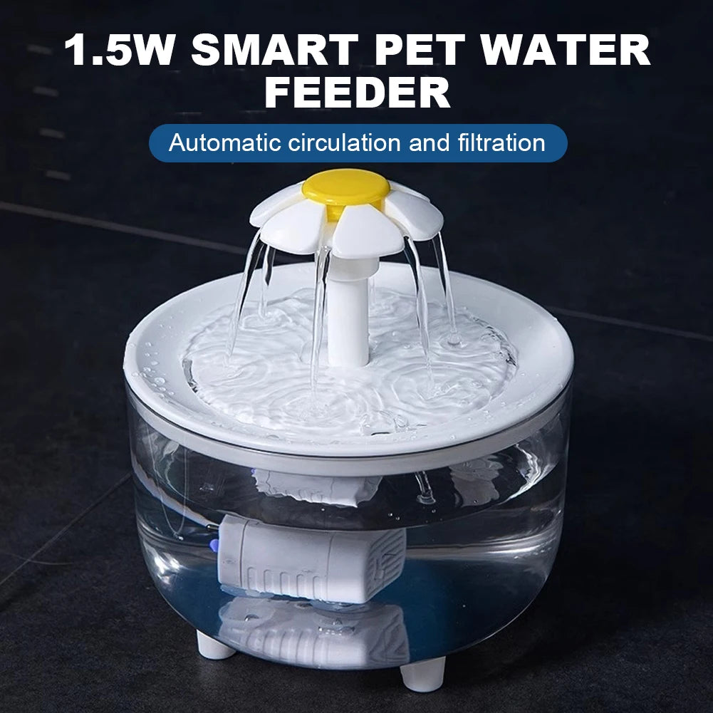 Quiet 1.2L Pet Water Fountain for Cats & Small Dogs