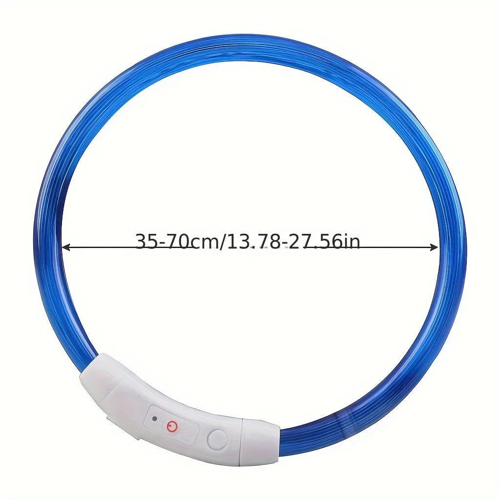 USB Rechargeable LED Safety Collar for Dogs